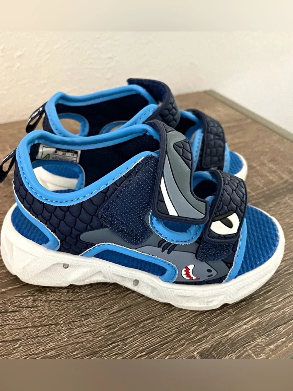 Kids Blue Shark Sandals - Comfortable Active Sandals